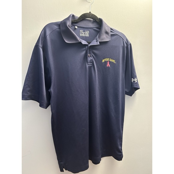 adidas Other - Adidas Men's Large Notre Dame Breast Cancer Awareness Polo